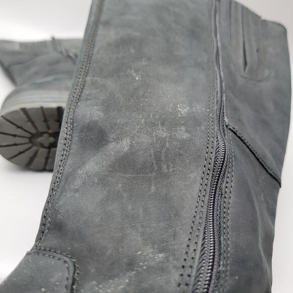 Clarks Marana Trudy Womens Knee High Boot Leather Size 9 Side Zip Stretch Calf - Picture 12 of 15